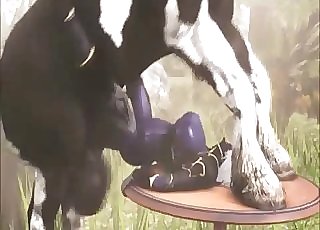 3 dimensional queen pounded by huge stallion